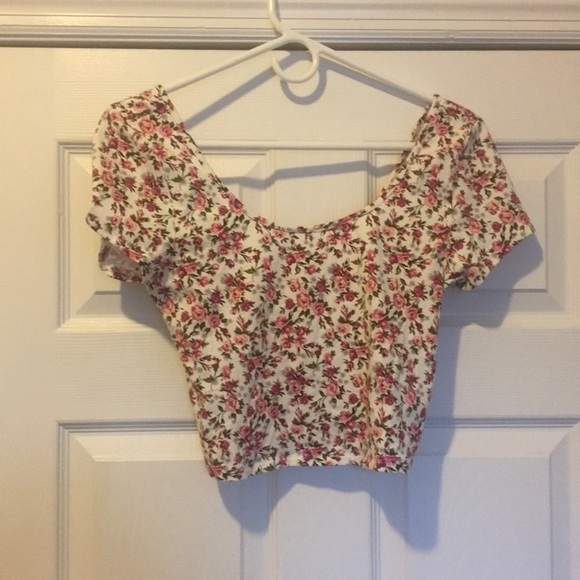 F21 cross-back floral top - Picture 3 of 3